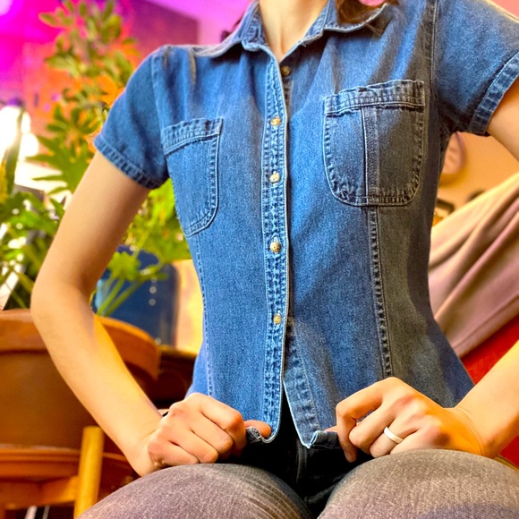 Andrew&Company- Jean short Sleeve Shirt - Picture 3 of 7